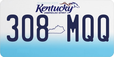 KY license plate 308MQQ