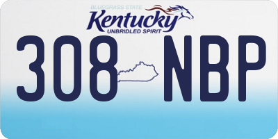 KY license plate 308NBP