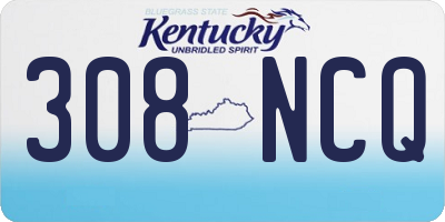 KY license plate 308NCQ