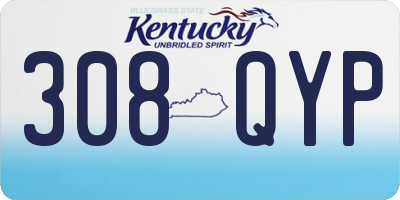 KY license plate 308QYP