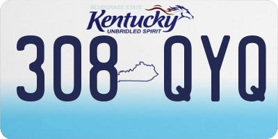 KY license plate 308QYQ