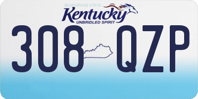 KY license plate 308QZP