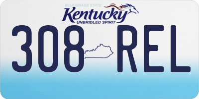 KY license plate 308REL