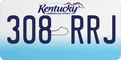 KY license plate 308RRJ