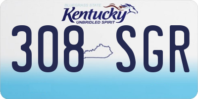 KY license plate 308SGR
