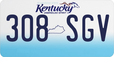 KY license plate 308SGV