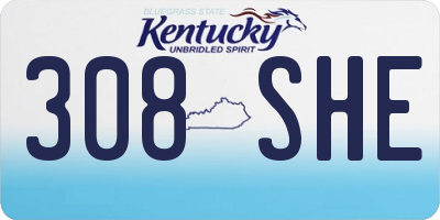 KY license plate 308SHE