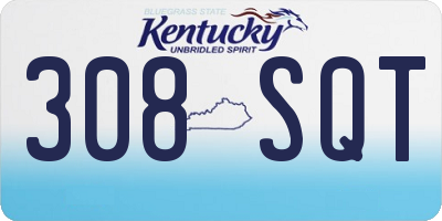 KY license plate 308SQT