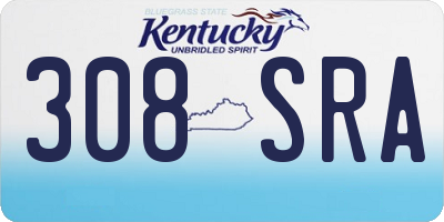 KY license plate 308SRA
