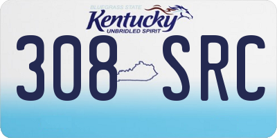 KY license plate 308SRC