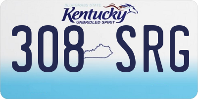 KY license plate 308SRG