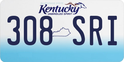 KY license plate 308SRI