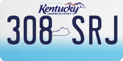 KY license plate 308SRJ
