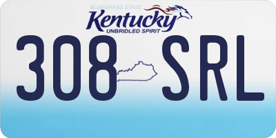 KY license plate 308SRL