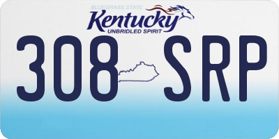KY license plate 308SRP