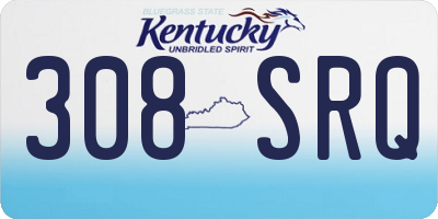 KY license plate 308SRQ