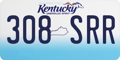 KY license plate 308SRR
