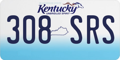 KY license plate 308SRS