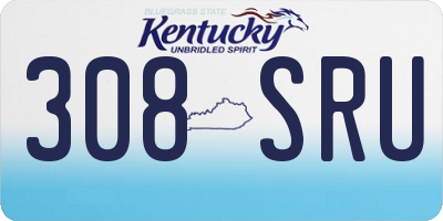 KY license plate 308SRU
