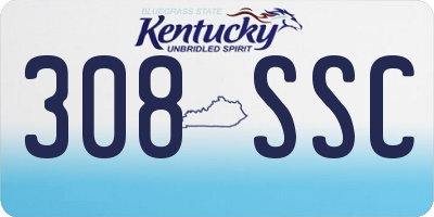 KY license plate 308SSC