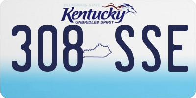 KY license plate 308SSE