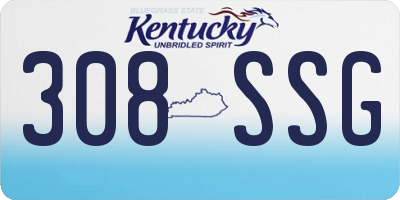 KY license plate 308SSG
