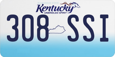 KY license plate 308SSI