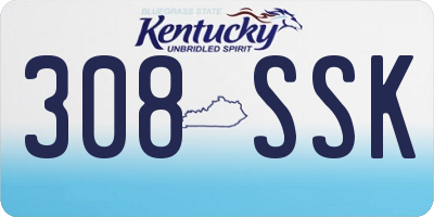 KY license plate 308SSK