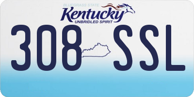 KY license plate 308SSL