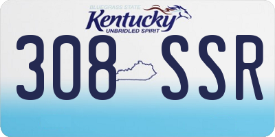 KY license plate 308SSR