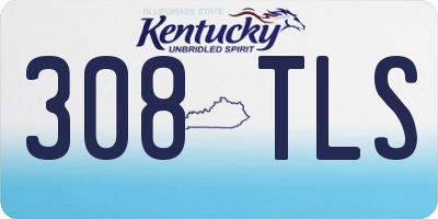 KY license plate 308TLS