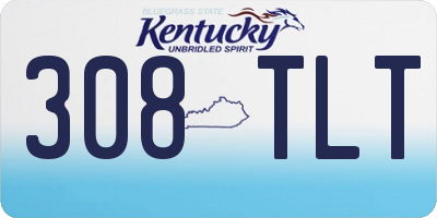 KY license plate 308TLT