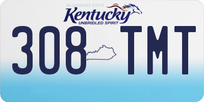 KY license plate 308TMT