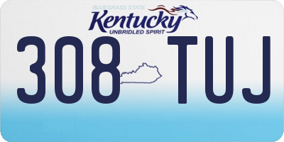 KY license plate 308TUJ