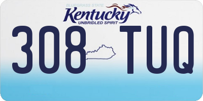 KY license plate 308TUQ
