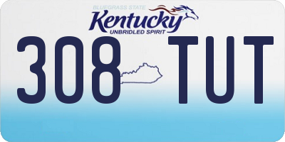 KY license plate 308TUT