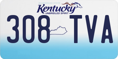 KY license plate 308TVA