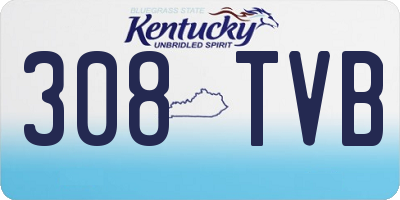 KY license plate 308TVB