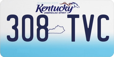 KY license plate 308TVC