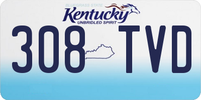 KY license plate 308TVD