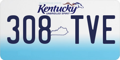 KY license plate 308TVE