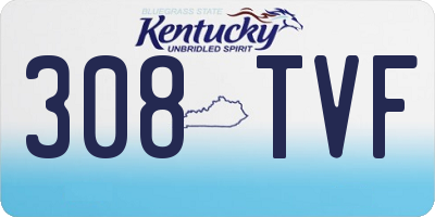 KY license plate 308TVF