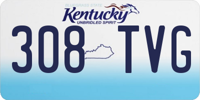 KY license plate 308TVG