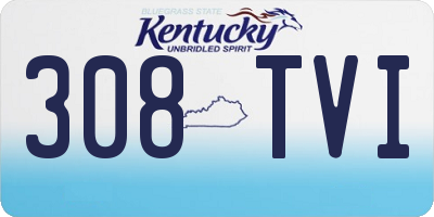 KY license plate 308TVI