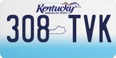 KY license plate 308TVK