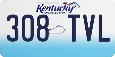 KY license plate 308TVL