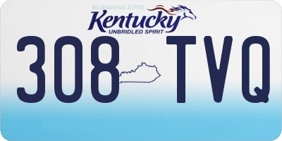 KY license plate 308TVQ