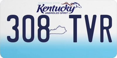 KY license plate 308TVR