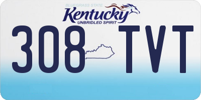 KY license plate 308TVT