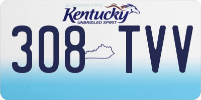 KY license plate 308TVV